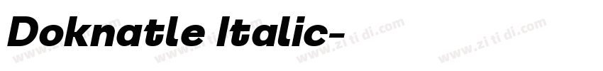 Doknatle Italic字体转换 Doknatle Italic字体转换